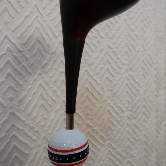 First Flight Eagle Wood Driver Beer Tap Handle w/Nitro 4 Patriotic Golf Ball - Picture 6 of 7
